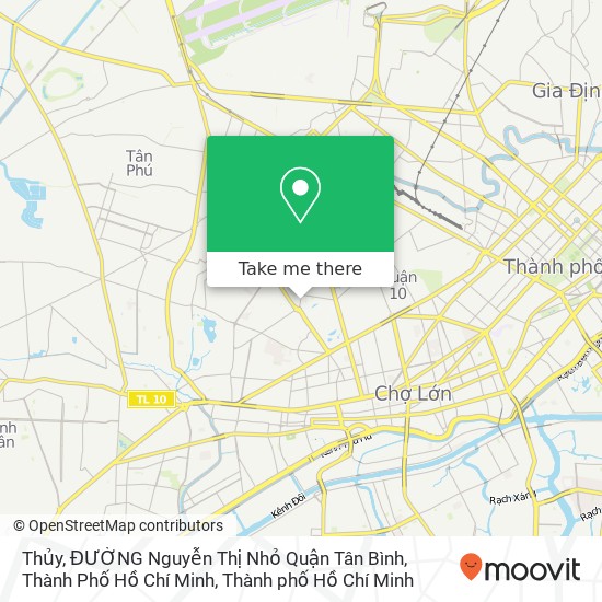 Bản đồ Thủy, ĐƯỜNG Nguyễn Thị Nhỏ Quận Tân Bình, Thành Phố Hồ Chí Minh