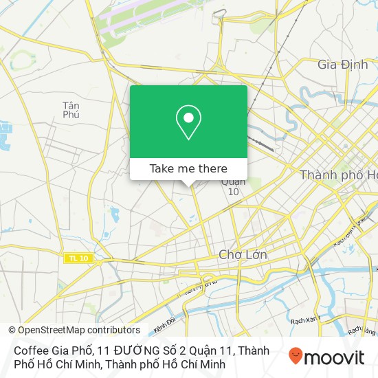 Bản đồ Coffee Gia Phố, 11 ĐƯỜNG Số 2 Quận 11, Thành Phố Hồ Chí Minh
