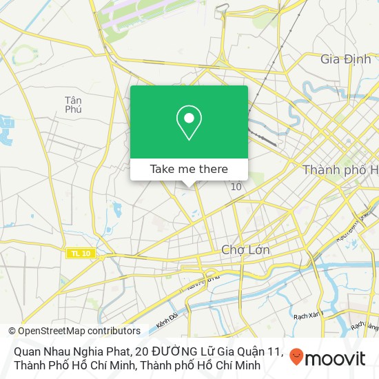 Bản đồ Quan Nhau Nghia Phat, 20 ĐƯỜNG Lữ Gia Quận 11, Thành Phố Hồ Chí Minh