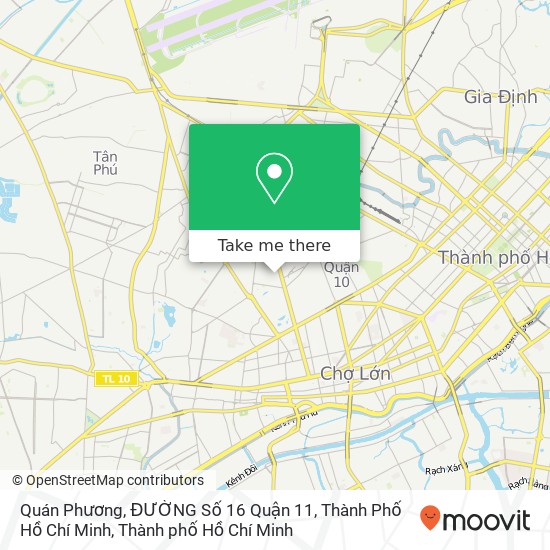 Bản đồ Quán Phương, ĐƯỜNG Số 16 Quận 11, Thành Phố Hồ Chí Minh