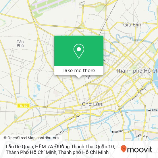 Bản đồ Lẩu Dê Quán, HẺM 7A Đường Thành Thái Quận 10, Thành Phố Hồ Chí Minh