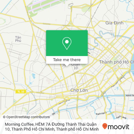 Bản đồ Morning Coffee, HẺM 7A Đường Thành Thái Quận 10, Thành Phố Hồ Chí Minh