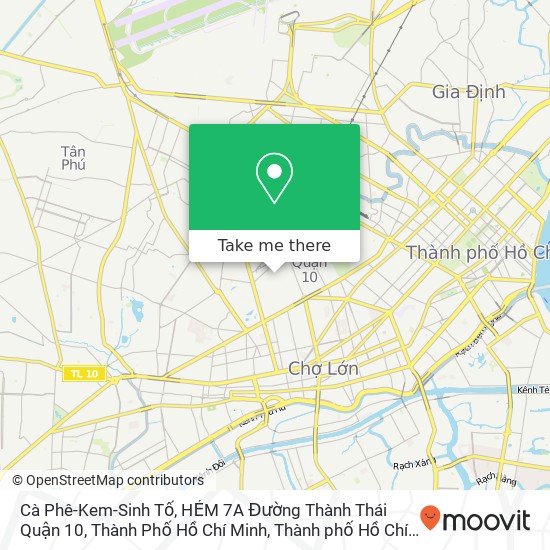 Bản đồ Cà Phê-Kem-Sinh Tố, HẺM 7A Đường Thành Thái Quận 10, Thành Phố Hồ Chí Minh
