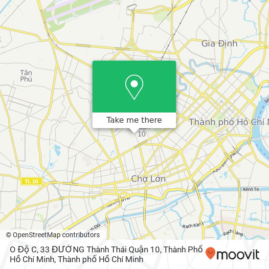 Bản đồ O Độ C, 33 ĐƯỜNG Thành Thái Quận 10, Thành Phố Hồ Chí Minh