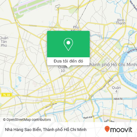 Bản đồ Nhà Hàng Sao Biển, ĐƯỜNG Lê Hồng Phong Quận 10, Thành Phố Hồ Chí Minh