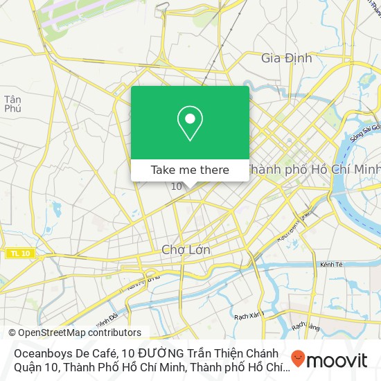 Bản đồ Oceanboys De Café, 10 ĐƯỜNG Trần Thiện Chánh Quận 10, Thành Phố Hồ Chí Minh
