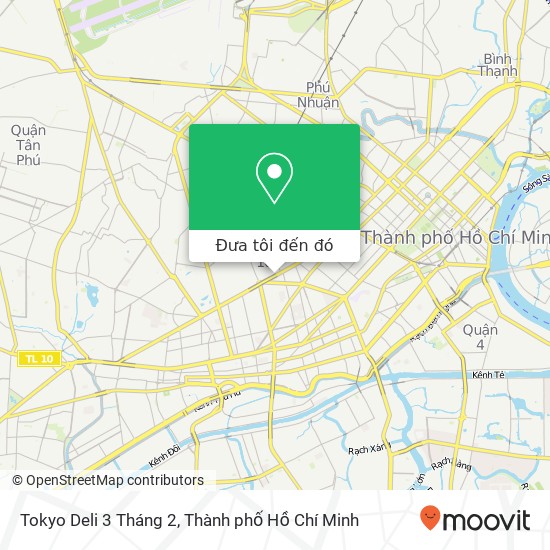 Bản đồ Tokyo Deli 3 Tháng 2, ĐƯỜNG 3 Tháng 2 Quận 10, Thành Phố Hồ Chí Minh