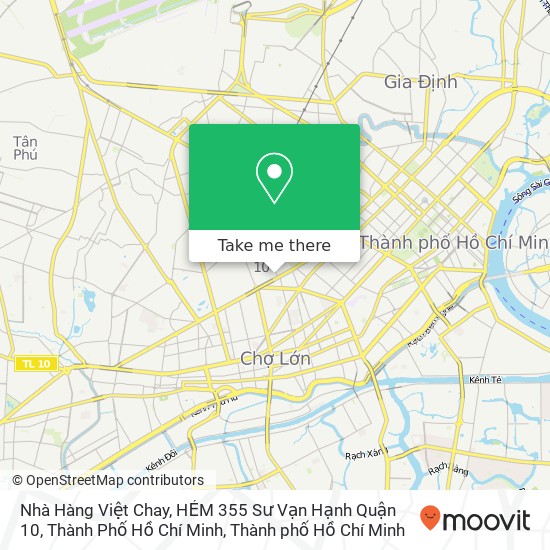 Bản đồ Nhà Hàng Việt Chay, HẺM 355 Sư Vạn Hạnh Quận 10, Thành Phố Hồ Chí Minh