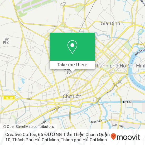 Bản đồ Creative Coffee, 65 ĐƯỜNG Trần Thiện Chánh Quận 10, Thành Phố Hồ Chí Minh