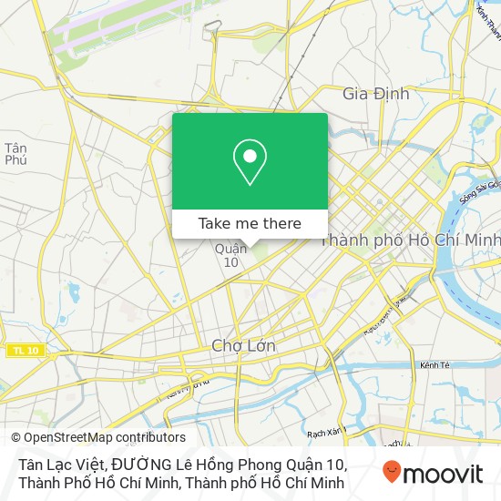 Bản đồ Tân Lạc Việt, ĐƯỜNG Lê Hồng Phong Quận 10, Thành Phố Hồ Chí Minh