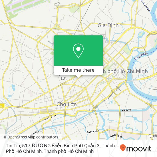 Bản đồ Tin Tin, 517 ĐƯỜNG Điện Biên Phủ Quận 3, Thành Phố Hồ Chí Minh