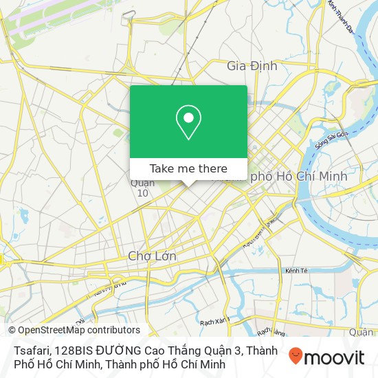 Bản đồ Tsafari, 128BIS ĐƯỜNG Cao Thắng Quận 3, Thành Phố Hồ Chí Minh