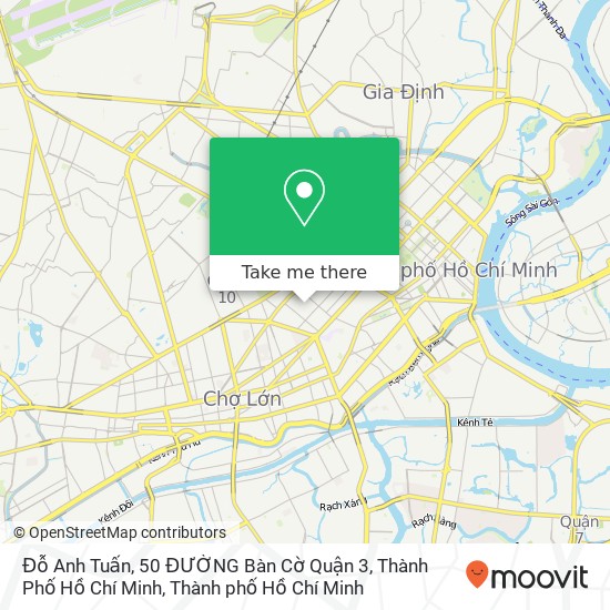 Bản đồ Đỗ Anh Tuấn, 50 ĐƯỜNG Bàn Cờ Quận 3, Thành Phố Hồ Chí Minh