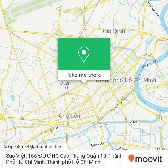 Bản đồ Sao Việt, 166 ĐƯỜNG Cao Thắng Quận 10, Thành Phố Hồ Chí Minh