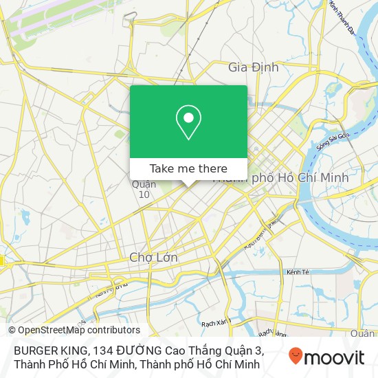 Bản đồ BURGER KING, 134 ĐƯỜNG Cao Thắng Quận 3, Thành Phố Hồ Chí Minh
