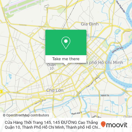 Bản đồ Cửa Hàng Thời Trang 145, 145 ĐƯỜNG Cao Thắng Quận 10, Thành Phố Hồ Chí Minh