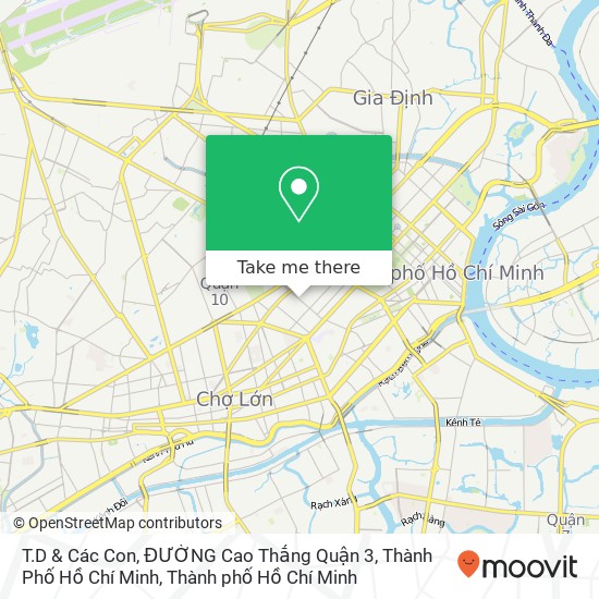 Bản đồ T.D & Các Con, ĐƯỜNG Cao Thắng Quận 3, Thành Phố Hồ Chí Minh