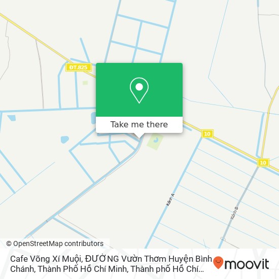 Bản đồ Cafe Võng Xí Muội, ĐƯỜNG Vườn Thơm Huyện Bình Chánh, Thành Phố Hồ Chí Minh