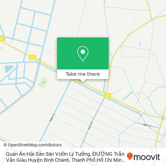 Bản đồ Quán Ăn Hải Sản Sân Vườn Lý Tưởng, ĐƯỜNG Trần Văn Giàu Huyện Bình Chánh, Thành Phố Hồ Chí Minh