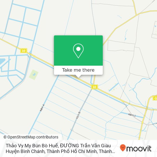 Bản đồ Thảo Vy My Bún Bò Huế, ĐƯỜNG Trần Văn Giàu Huyện Bình Chánh, Thành Phố Hồ Chí Minh