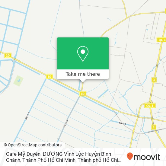 Bản đồ Cafe Mỹ Duyên, ĐƯỜNG Vĩnh Lộc Huyện Bình Chánh, Thành Phố Hồ Chí Minh
