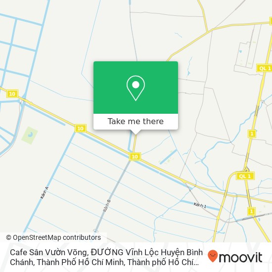 Bản đồ Cafe Sân Vườn Võng, ĐƯỜNG Vĩnh Lộc Huyện Bình Chánh, Thành Phố Hồ Chí Minh