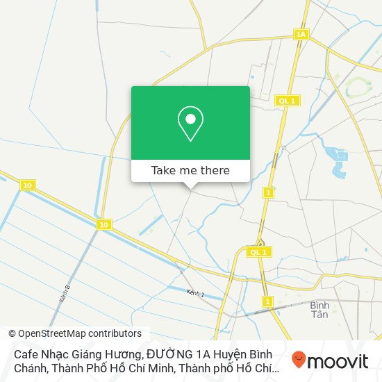 Bản đồ Cafe Nhạc Giáng Hương, ĐƯỜNG 1A Huyện Bình Chánh, Thành Phố Hồ Chí Minh