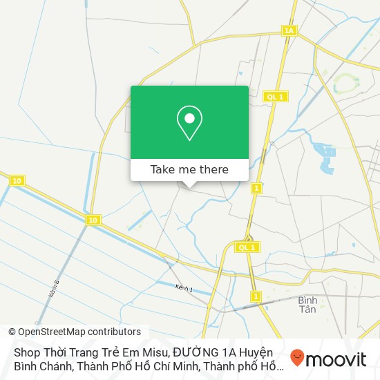 Bản đồ Shop Thời Trang Trẻ Em Misu, ĐƯỜNG 1A Huyện Bình Chánh, Thành Phố Hồ Chí Minh