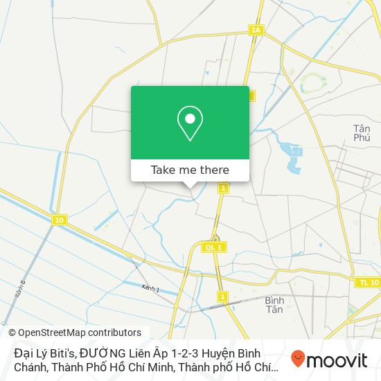 Bản đồ Đại Lý Biti's, ĐƯỜNG Liên Ấp 1-2-3 Huyện Bình Chánh, Thành Phố Hồ Chí Minh