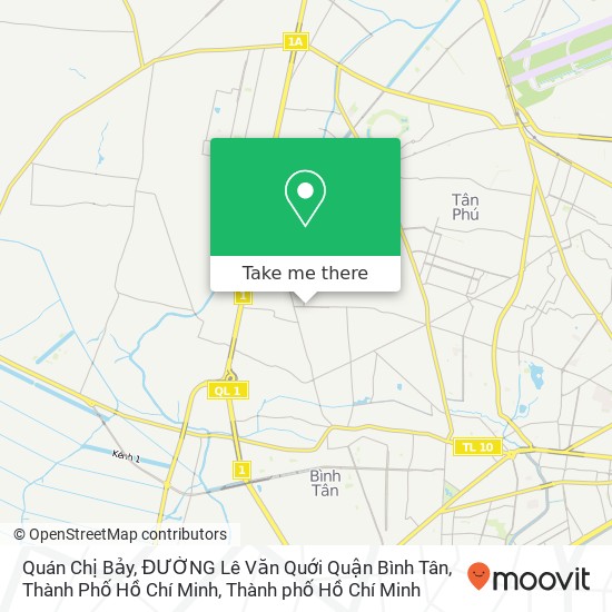 Bản đồ Quán Chị Bảy, ĐƯỜNG Lê Văn Quới Quận Bình Tân, Thành Phố Hồ Chí Minh