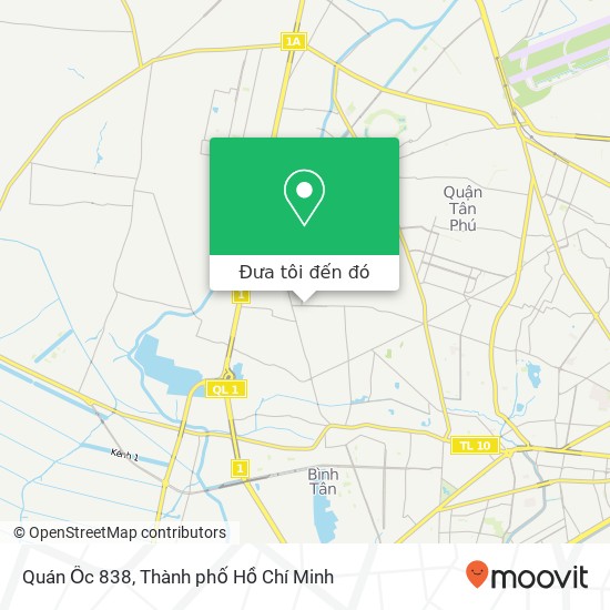 Bản đồ Quán Ốc 838, 574 ĐƯỜNG Lê Văn Quới Quận Bình Tân, Thành Phố Hồ Chí Minh