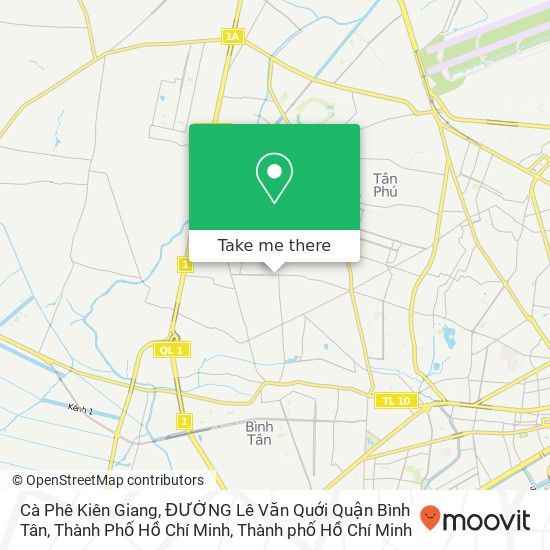Bản đồ Cà Phê Kiên Giang, ĐƯỜNG Lê Văn Quới Quận Bình Tân, Thành Phố Hồ Chí Minh