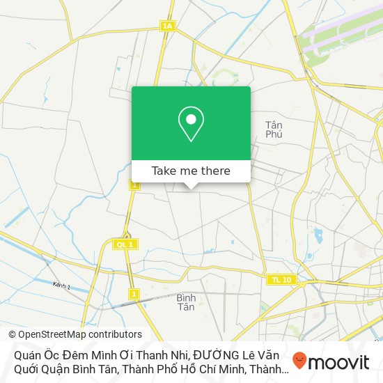 Bản đồ Quán Ốc Đêm Mình Ơi Thanh Nhi, ĐƯỜNG Lê Văn Quới Quận Bình Tân, Thành Phố Hồ Chí Minh