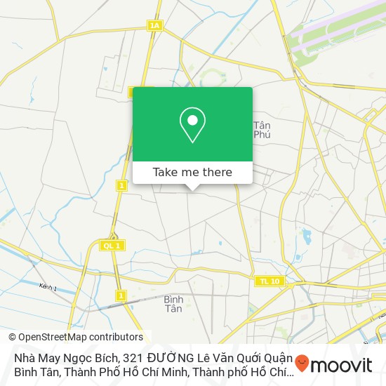 Bản đồ Nhà May Ngọc Bích, 321 ĐƯỜNG Lê Văn Quới Quận Bình Tân, Thành Phố Hồ Chí Minh