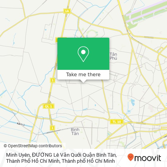 Bản đồ Minh Uyên, ĐƯỜNG Lê Văn Quới Quận Bình Tân, Thành Phố Hồ Chí Minh