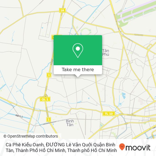 Bản đồ Cà Phê Kiều Oanh, ĐƯỜNG Lê Văn Quới Quận Bình Tân, Thành Phố Hồ Chí Minh