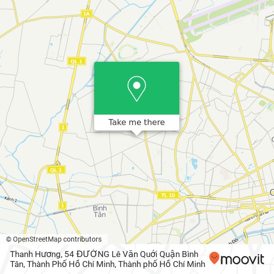 Bản đồ Thanh Hương, 54 ĐƯỜNG Lê Văn Quới Quận Bình Tân, Thành Phố Hồ Chí Minh