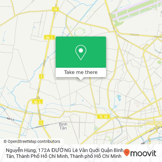 Bản đồ Nguyễn Hùng, 172A ĐƯỜNG Lê Văn Quới Quận Bình Tân, Thành Phố Hồ Chí Minh