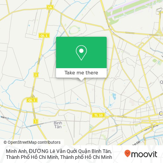 Bản đồ Minh Anh, ĐƯỜNG Lê Văn Quới Quận Bình Tân, Thành Phố Hồ Chí Minh