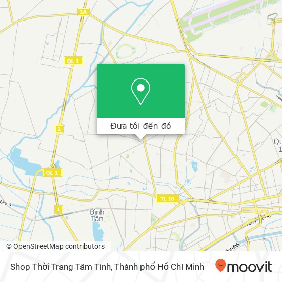 Bản đồ Shop Thời Trang Tâm Tình, ĐƯỜNG Lê Văn Quới Quận Bình Tân, Thành Phố Hồ Chí Minh