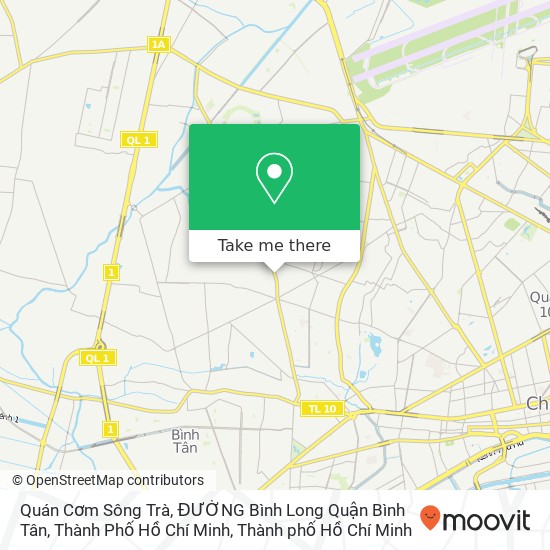Bản đồ Quán Cơm Sông Trà, ĐƯỜNG Bình Long Quận Bình Tân, Thành Phố Hồ Chí Minh