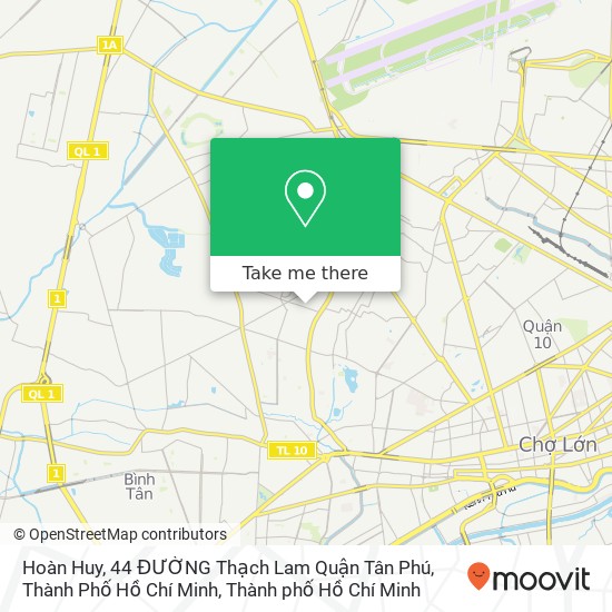 Bản đồ Hoàn Huy, 44 ĐƯỜNG Thạch Lam Quận Tân Phú, Thành Phố Hồ Chí Minh
