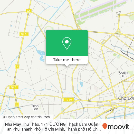 Bản đồ Nhà May Thu Thảo, 171 ĐƯỜNG Thạch Lam Quận Tân Phú, Thành Phố Hồ Chí Minh