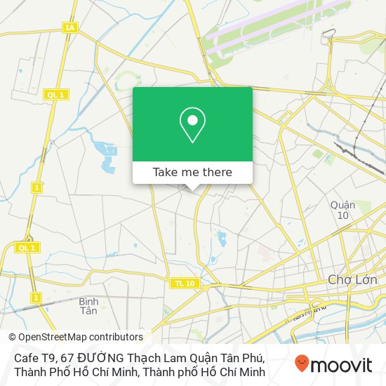Bản đồ Cafe T9, 67 ĐƯỜNG Thạch Lam Quận Tân Phú, Thành Phố Hồ Chí Minh