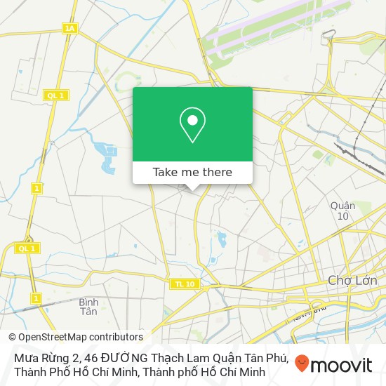 Bản đồ Mưa Rừng 2, 46 ĐƯỜNG Thạch Lam Quận Tân Phú, Thành Phố Hồ Chí Minh