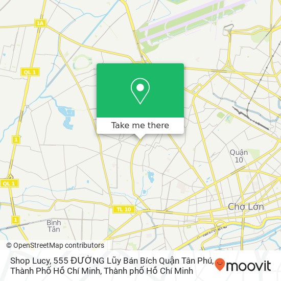 Bản đồ Shop Lucy, 555 ĐƯỜNG Lũy Bán Bích Quận Tân Phú, Thành Phố Hồ Chí Minh