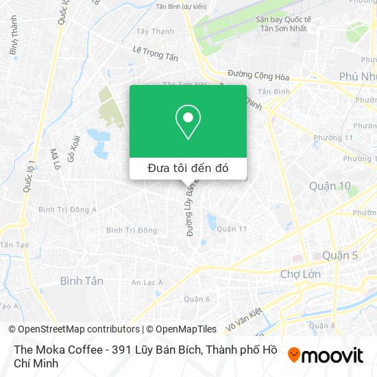 Bản đồ The Moka Coffee - 391 Lũy Bán Bích