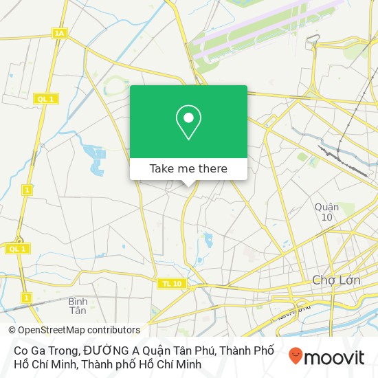 Bản đồ Co Ga Trong, ĐƯỜNG A Quận Tân Phú, Thành Phố Hồ Chí Minh