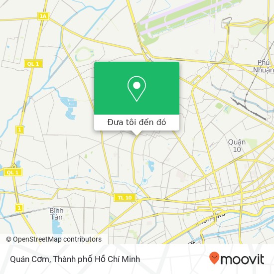 Bản đồ Quán Cơm, 2 ĐƯỜNG Trịnh Đình Thảo Quận Tân Phú, Thành Phố Hồ Chí Minh