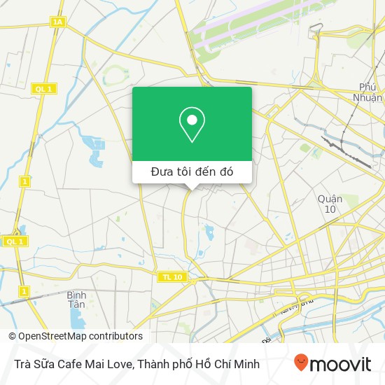 Bản đồ Trà Sữa Cafe Mai Love, ĐƯỜNG Trịnh Đình Thảo Quận Tân Phú, Thành Phố Hồ Chí Minh